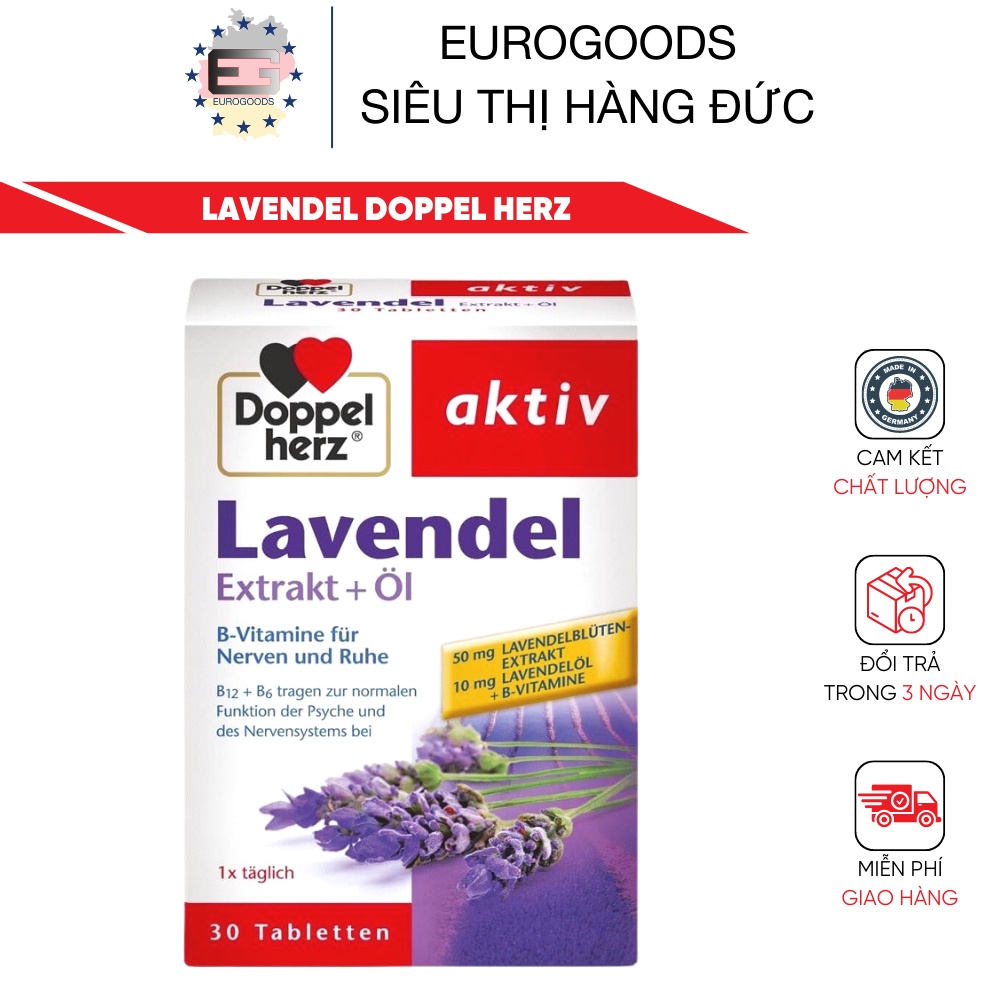 Viên bổ thần kinh ⚡ CAM KẾT CHUẨN AUTH ⚡ Viên uống LAVENDEL DOPPEL HERZ Bổ Thần Kinh Não, An Thần, Tăng sức đề kháng