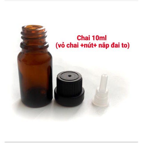 Chai lọ đựng tinh dầu thủy tinh nắp đen nhỏ giọt 10ml lọ chiết tinh dầu | BigBuy360 - bigbuy360.vn