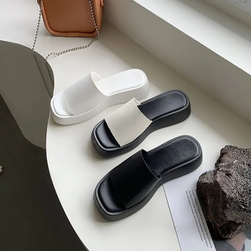 ↂ✵◙Dép Lê Đế Xốp Dày Mẫu 2021 Thời Trang Mùa Hè Hàn Quốc Mới Cho Nữ