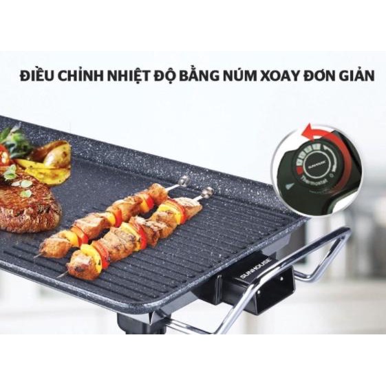 Bếp nướng điện SUNHOUSE SHD4607 tốc độ nướng nhanh, tiết kiệm điện năng, hàng chính hãng SUNHOUSE