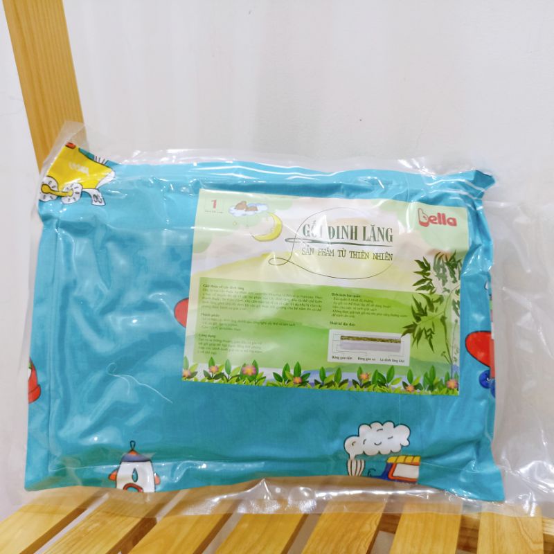 Gối đinh lăng cho bé giúp bé ngủ ngon, giảm giật mình, vỏ gối cotton Thắng Lợi mềm mát