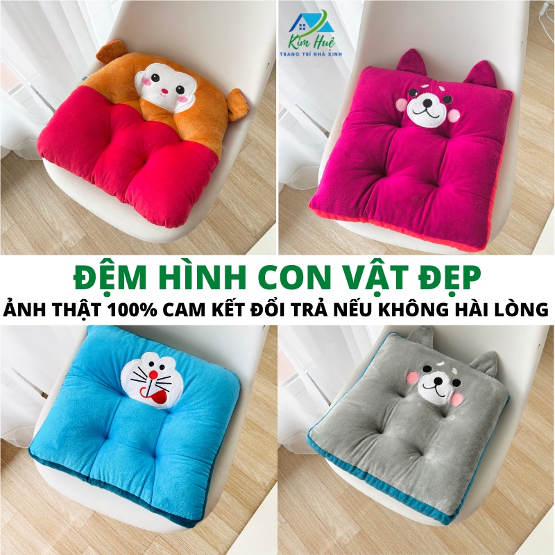 Đệm ngồi bệt THANH LÝ hình thú ngộ nghĩnh nệm ngồi bàn trà decor vải nhung êm ái