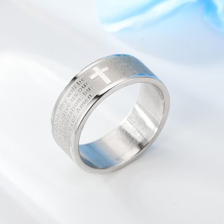 Nhẫn Nam Bản To Khắc Thánh Giá Titan Ko Rỉ TT 2330