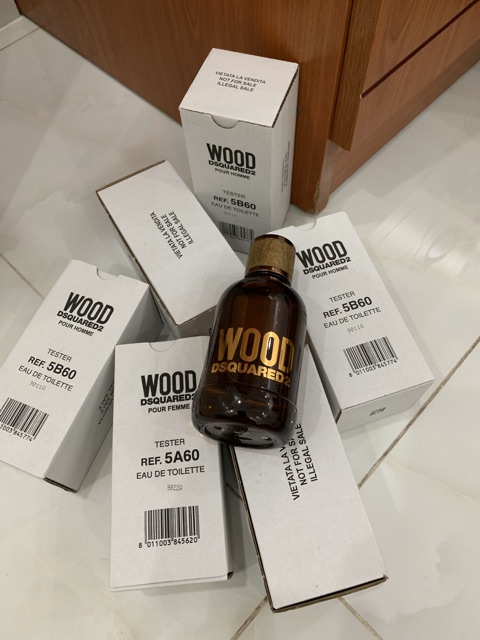 Nước hoa tester Dsquared2 wood pour homme 100ml (hộp như hình)