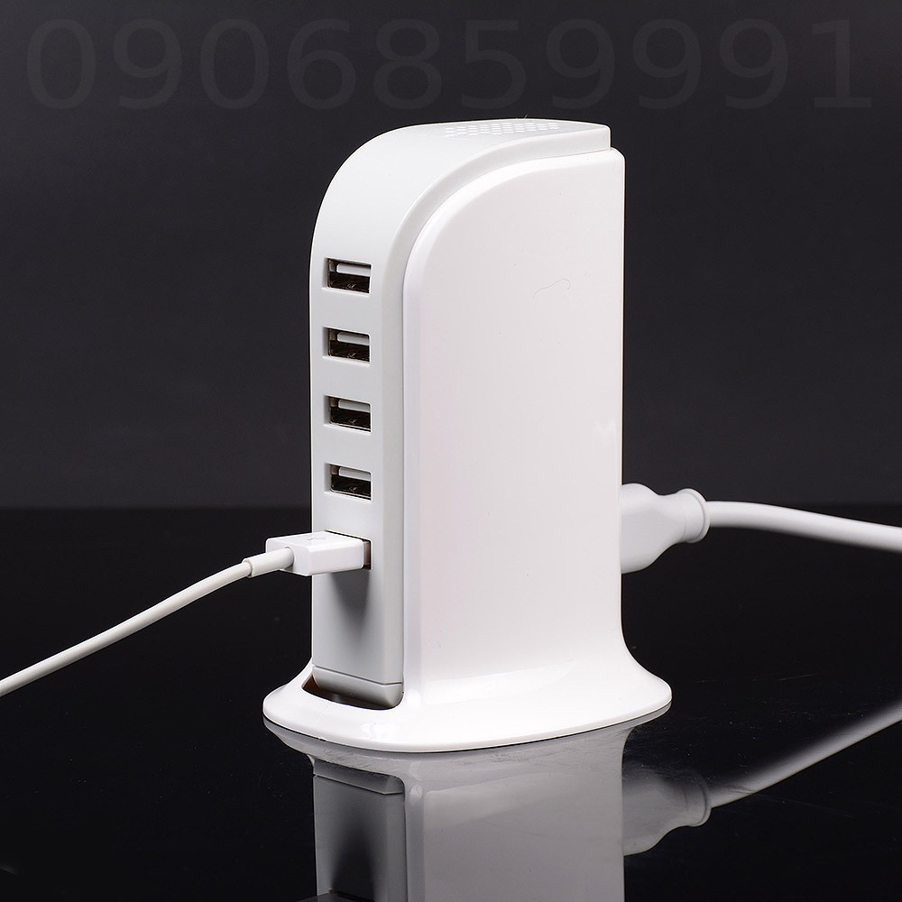 Bộ sạc,ổ cắm usb 5 socket thiết kế đứng