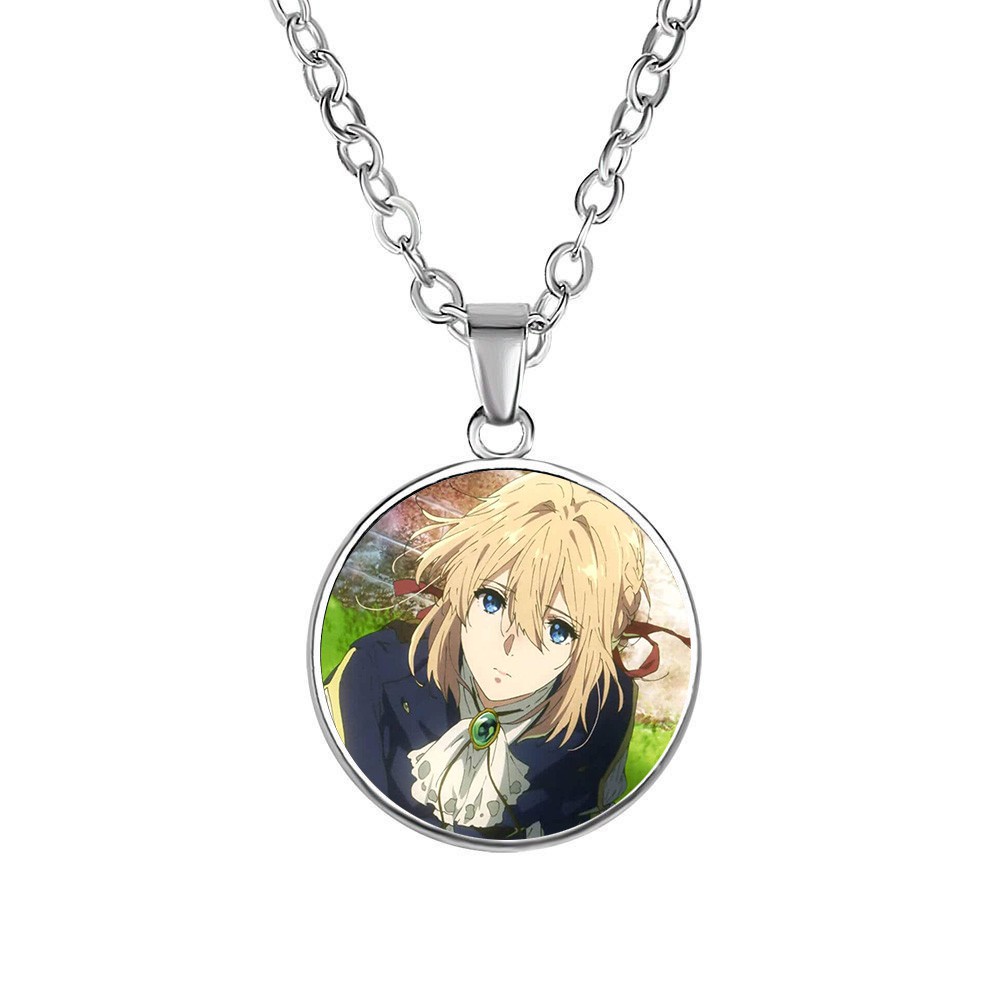 Vòng cổ IN HÌNH Violet Evergarden Búp bê ký ức anime chibi xinh xắn quà tặng độc đáo