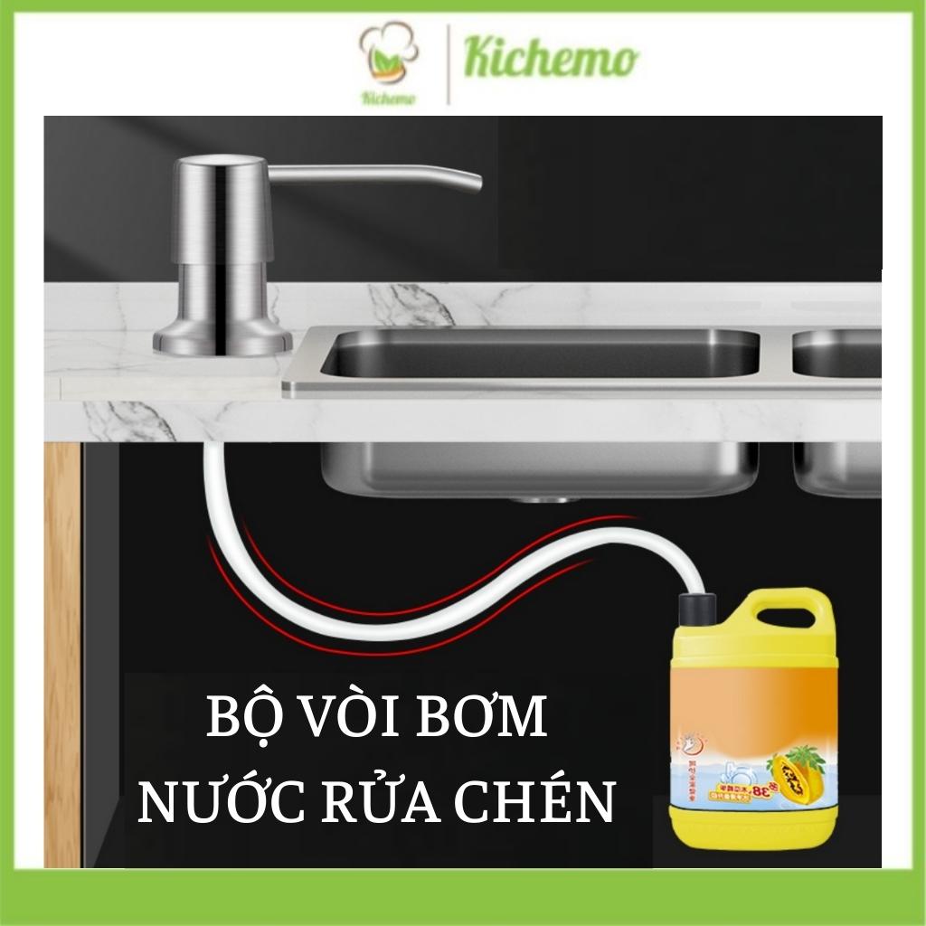 Vòi tăng áp Bơm hút dầu rửa bát, xà phòng có vòi xịt tiện lợi, gắn chìm dưới bồn rửa