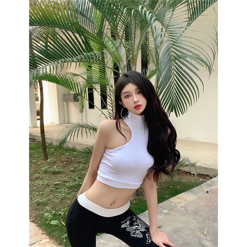 Áo Hai Dây Mùa Hè Màu Trơn Quyến Rũ Cho Nữ