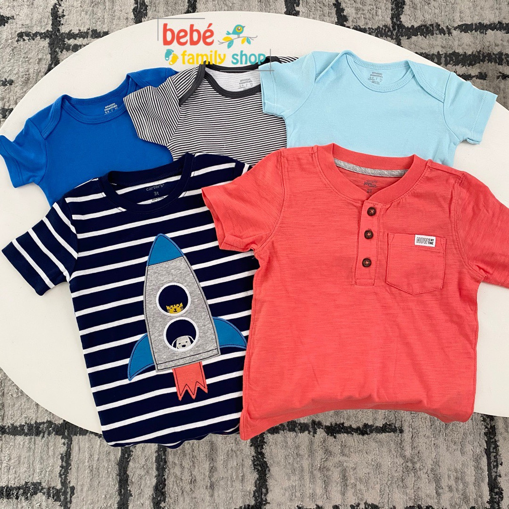 [Size 3T] Áo thun bé trai tay ngắn Carters/ áo thun bé trai cộc tay thun cotton/ Áo thun bé trai xuất dư - AT