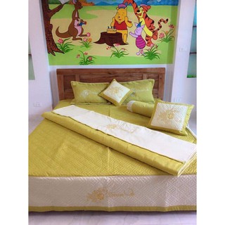 BỘ CHĂN GRA PHỦ SATIN (COTTON LỤA) CAO CẤP PADORA
