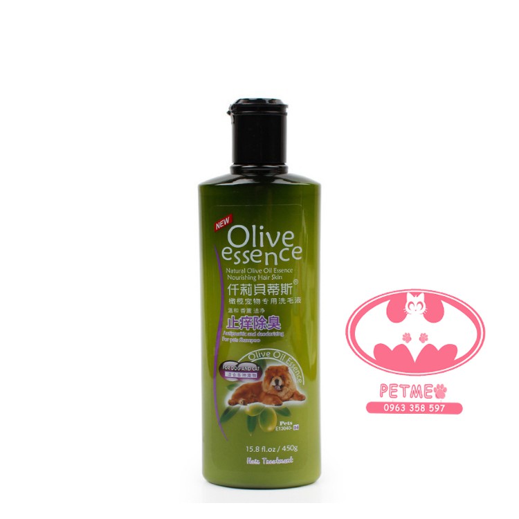 Sữa tắm cho chó mèo OLIVE dưỡng lông 450ml (4 loại đa công dụng) - Petmeo