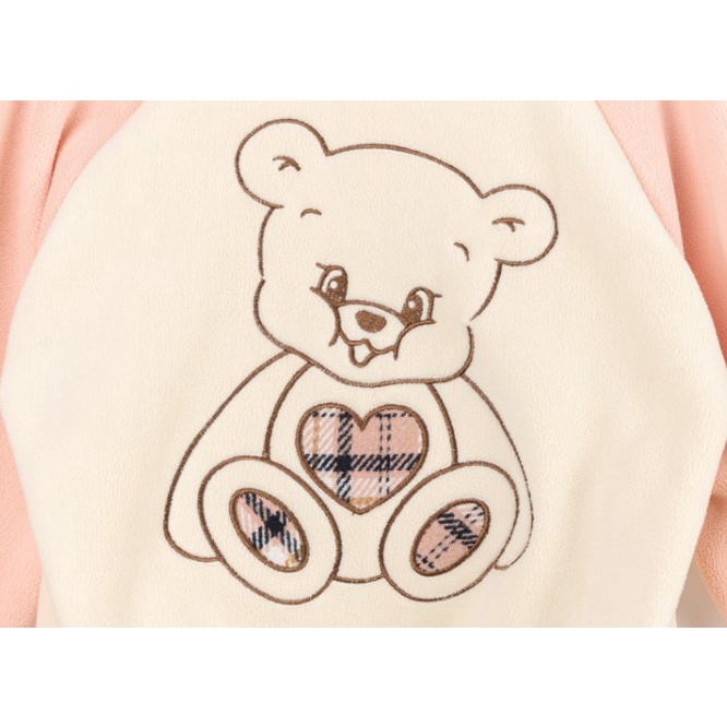 Áo khoác bé gái/ bé trai Hàn Quốc Bebezoo dài tay cao cấp _ Heart Bear