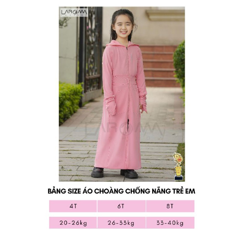 Áo choàng chống nắng bé gái Laroma