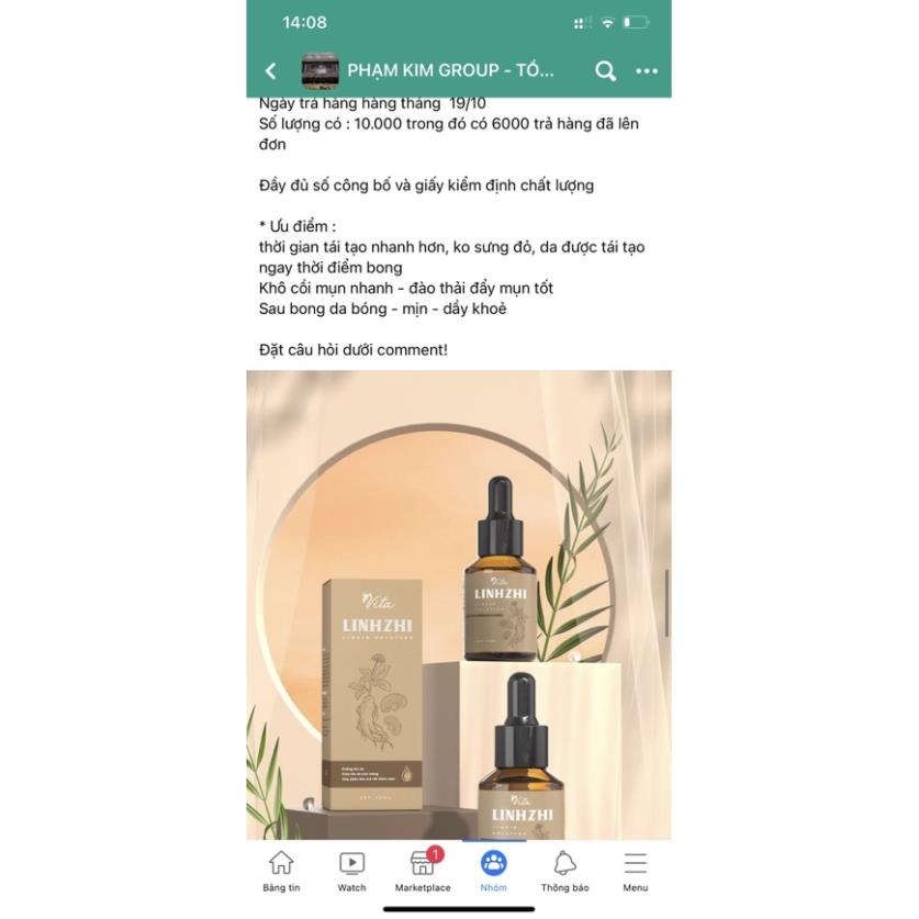 Tinh chất mụn Linh chi Dr.Lacir - Siêu tái tạo Vita LinhZhi Mẫu Mới