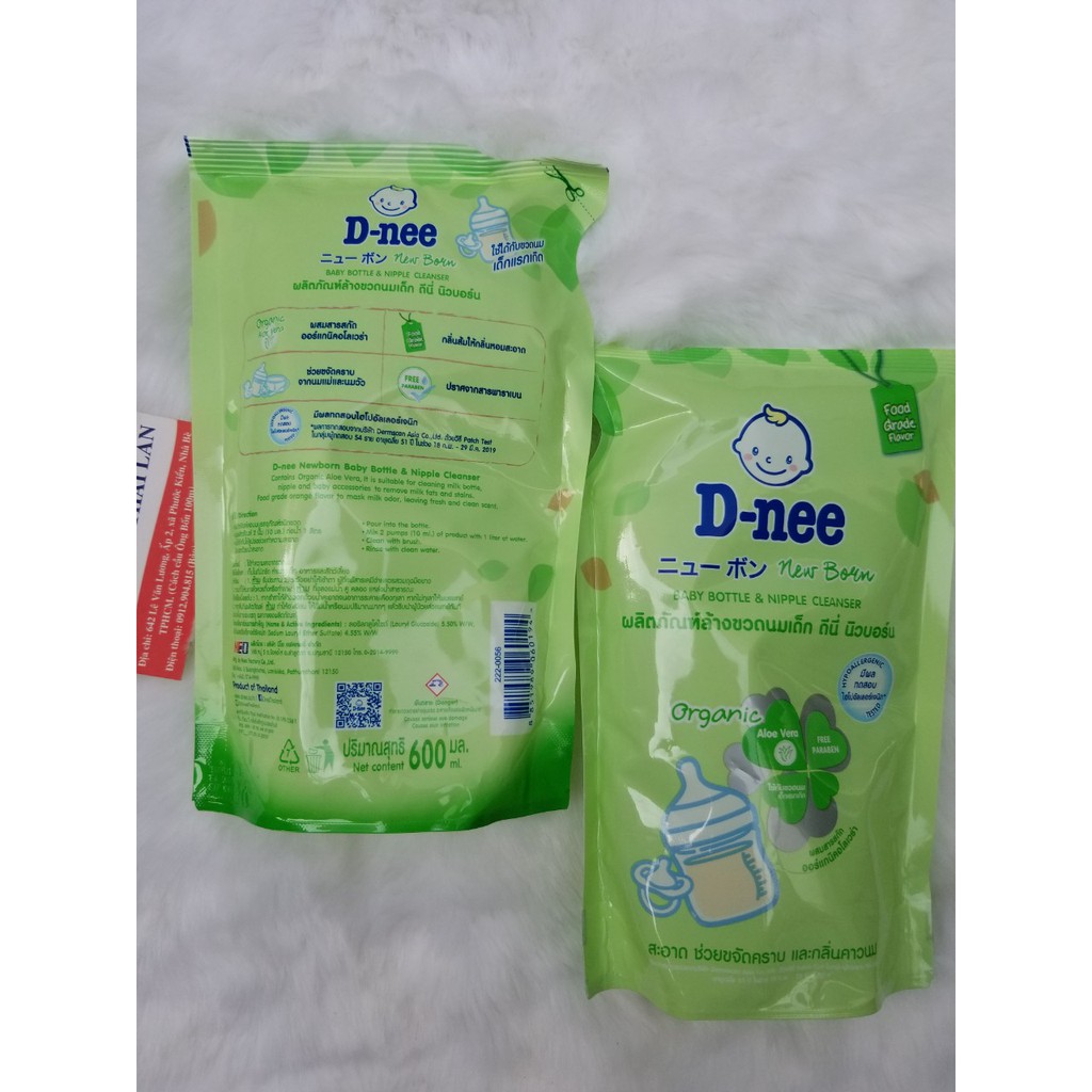 Nước súc rửa bình sữa Dnee bịch 600ml