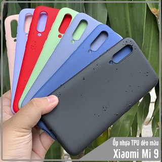 Ốp lưng Xiaomi Mi 9 nhựa TPU dẻo màu, mặt trong vải nhung My Choice