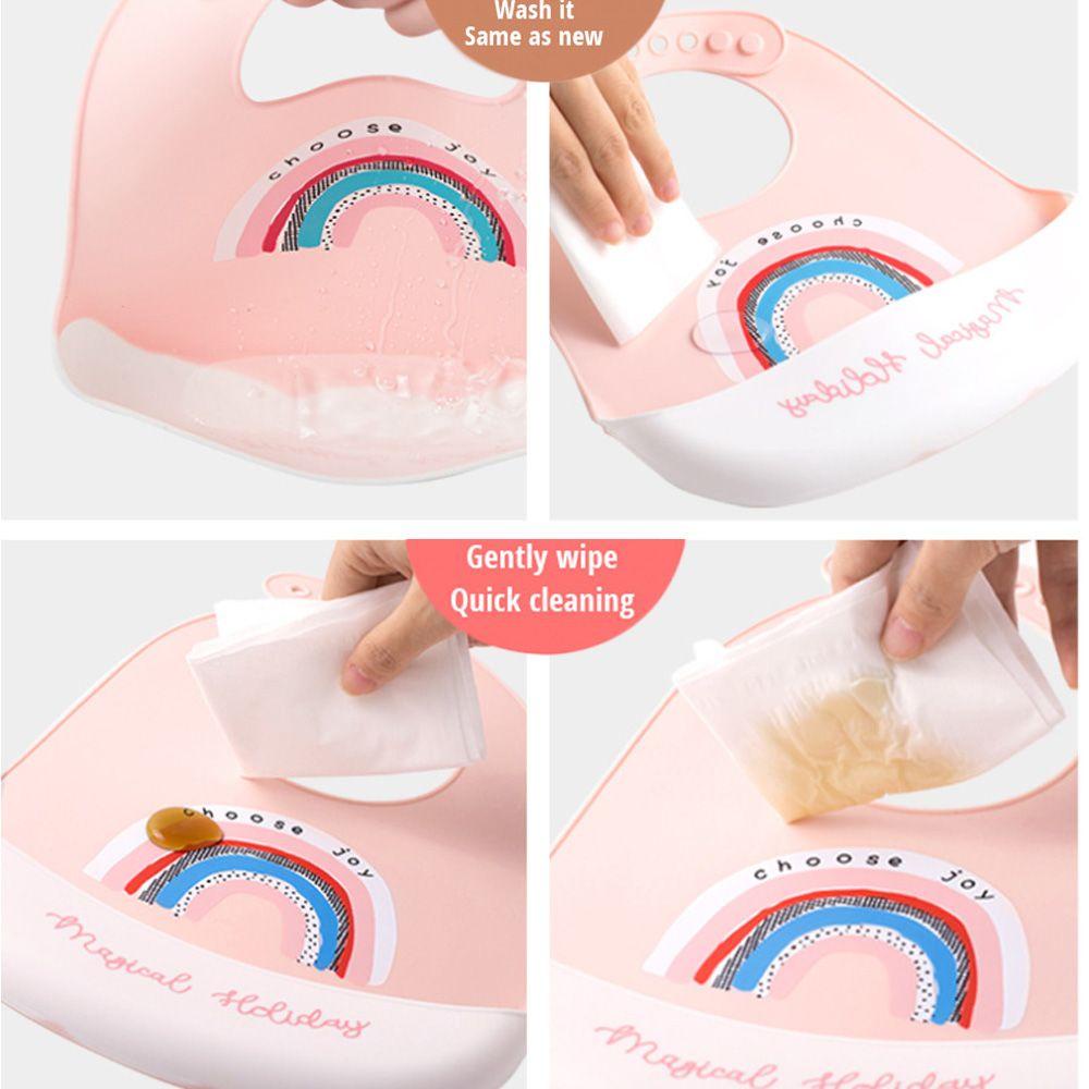 Yếm Ăn Bằng Silicon Mềm Chống Nước An Toàn Cho Bé