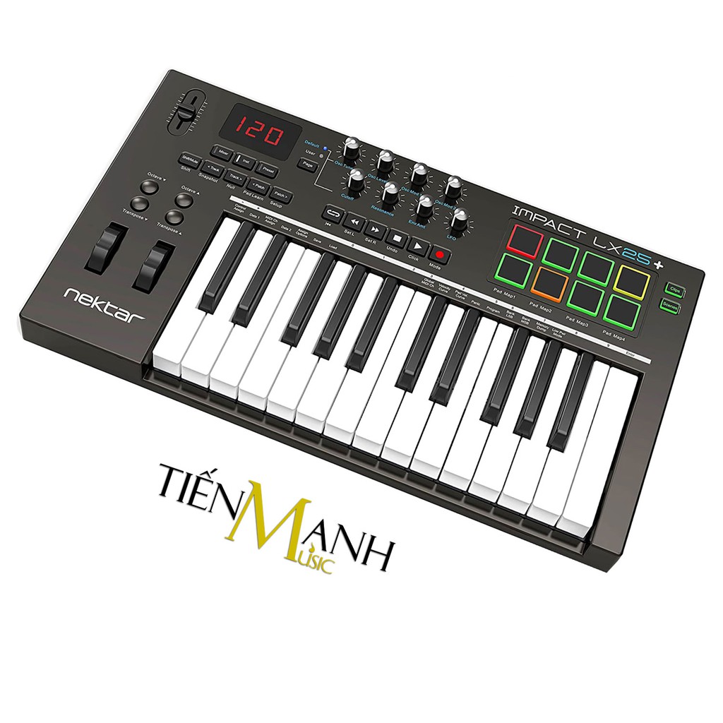 Nektar Impact LX25+ Midi Keyboard Controller 25 Phím Cảm ứng lực (Bàn phím sáng tác - Sản xuất âm nhạc Producer)