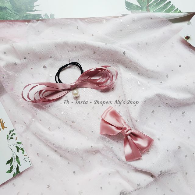 Set cột và kẹp tóc Nơ