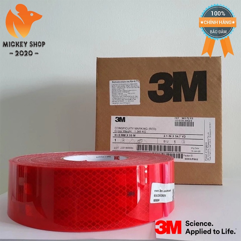 [ CAO CẤP ] Màng phản quang 3M Diamond Grade serie 983 các màu (55mm x 50m) (ứng dụng cho xe tải) - CHÍNH HÃNG