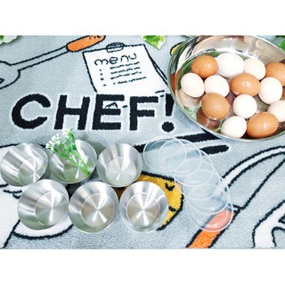 Combo 10 khuôn flan 7cm có nắp + 2 khuôn bánh Tôm