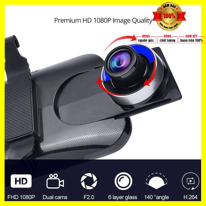 Camera hành trình gương H58 cao cấp nhãn hiệu Phisung WIFI, GPS - Bảo hành 12 tháng | BigBuy360 - bigbuy360.vn