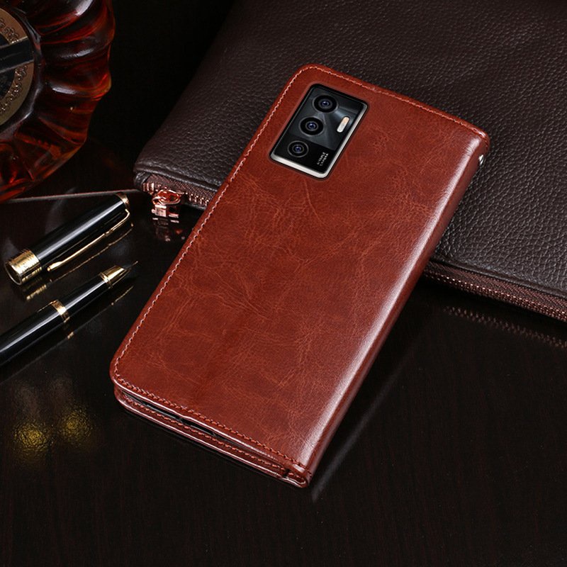 Bao da vivo v23e dạng ví nắp lật hai mặt kèm khe để thẻ