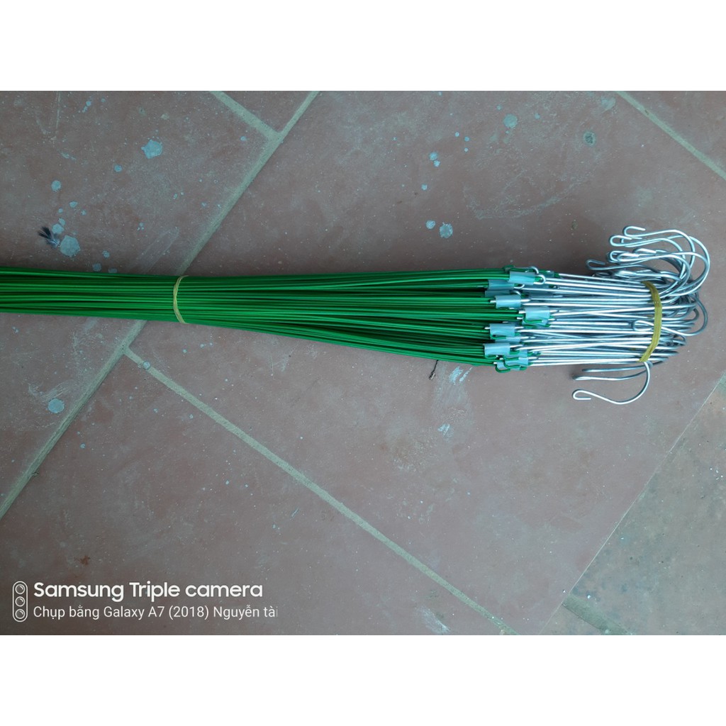 10 móc kẽm bọc nhựa dài 80cM