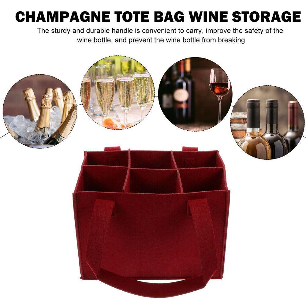 Túi Nỉ Đựng Chai Rượu Vang 6X Thời Trang Bền Bỉ