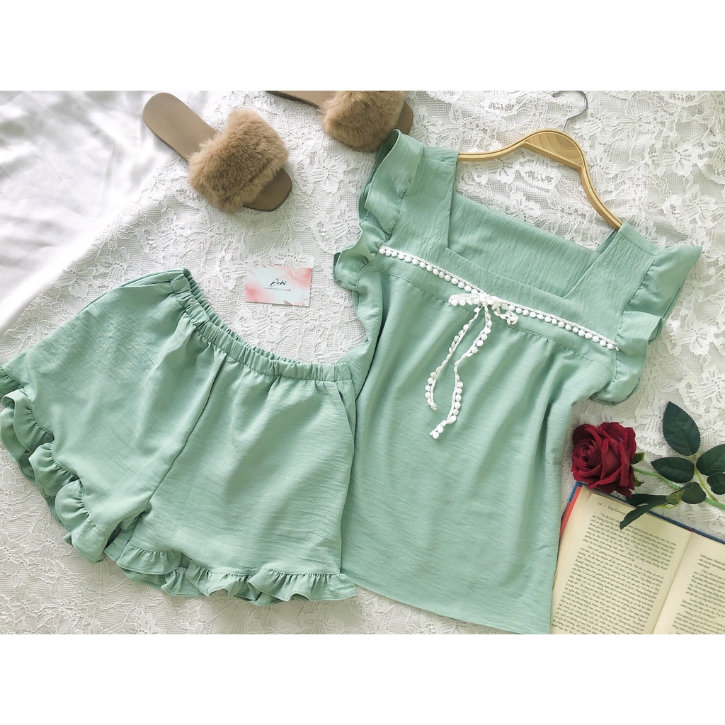 Đồ Mặc Nhà ♥️ Chất Lụa Đũi Tằm ♥️ Tay Ngắn Quần Đùi Siêu Mát Mẻ (Ảnh Thật)