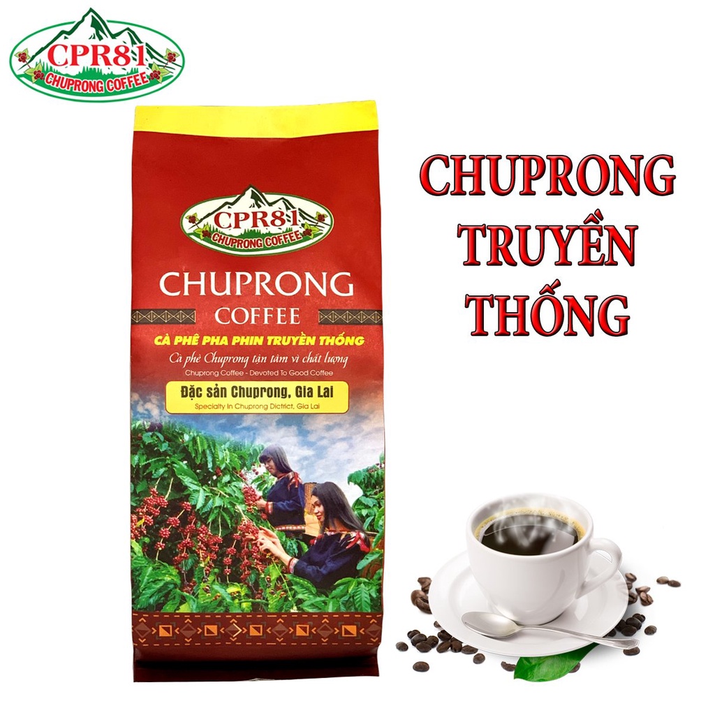 [QUÀ TỪ 1KG] 500gr Cà Phê Truyền Thống Gia Lai Coffee Hạt Bột Rang Xay Pha Phin Pha Máy