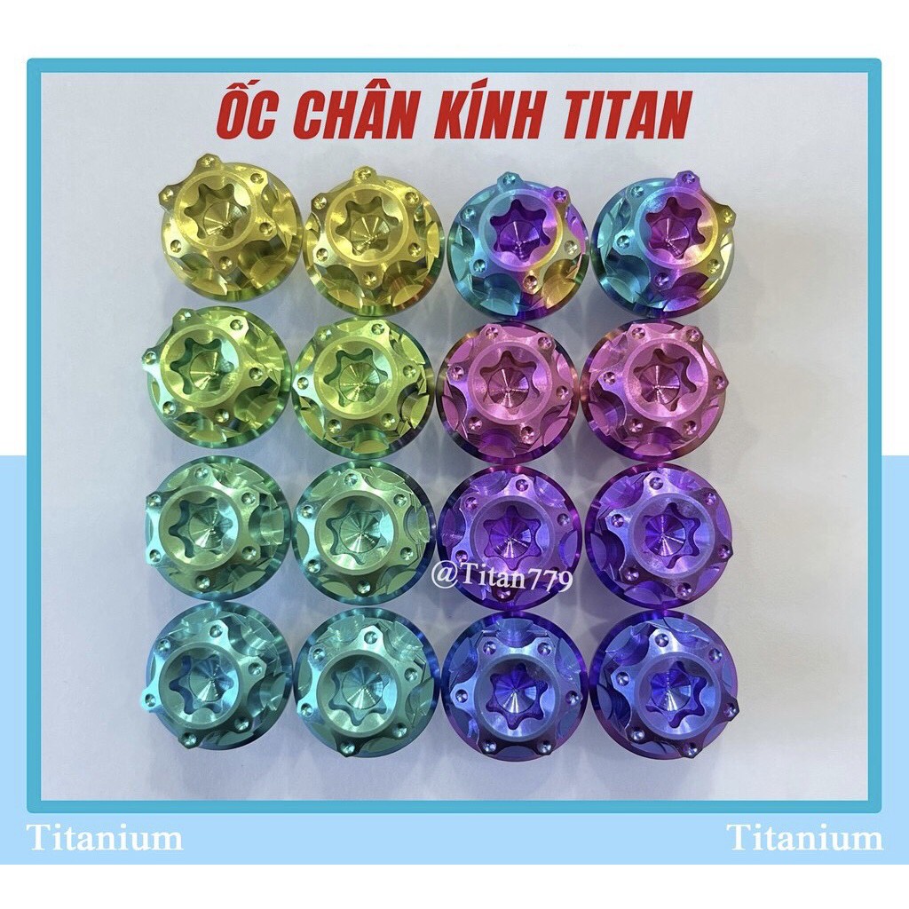 ỐC CHÂN KÍNH, CHÂN GƯƠNG TITAN GR5 XỊN 10li10 10li đầu SALAYA cho Exiter Winner Wave Dream Sirius Satria Vario AB NVX