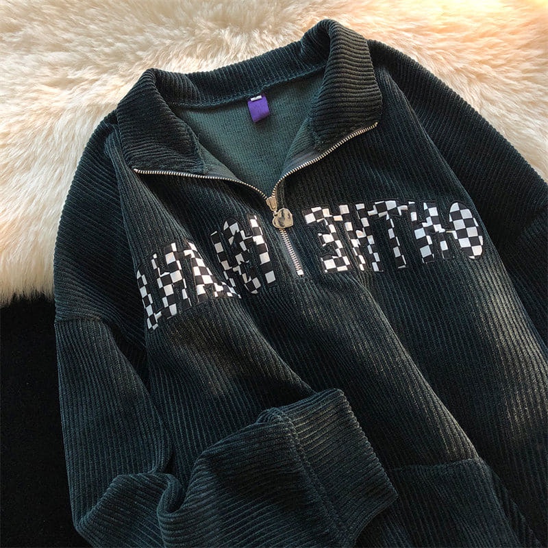 (Order) Áo polo nữ ulzzang mẫu mới hàng thu đông in chữ chất nhung gân cá tính old school (ảnh thật) | BigBuy360 - bigbuy360.vn