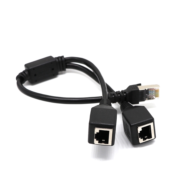 Cáp Chia Mạng Lan Rj45 1 Đầu Đực Sang 2 Đầu Cái