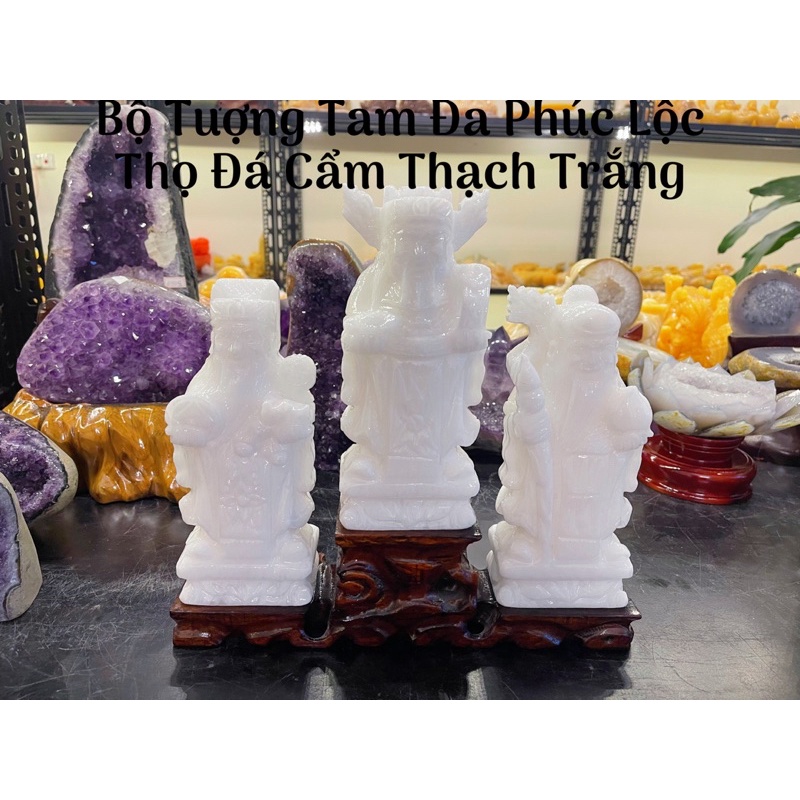 Bộ Tượng Tam Đa Phúc Lộc Thọ Đá Cẩm Phong Thuỷ