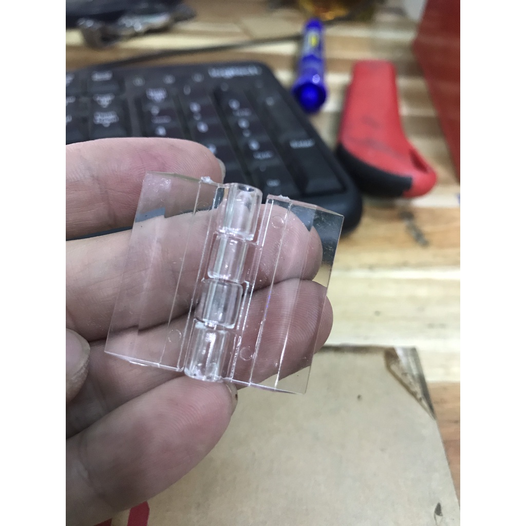 Bản lề mica-Bộ bản lề dán cửa tủ,kệ mica