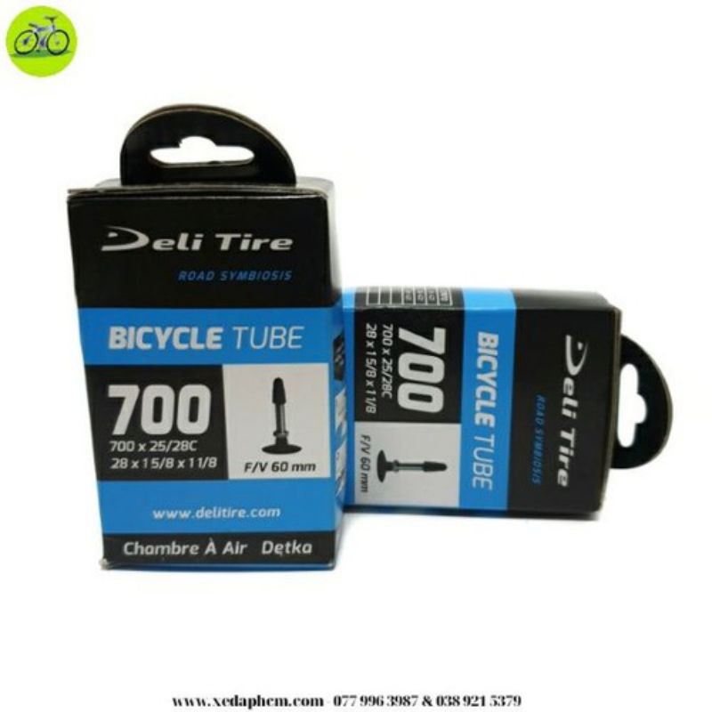 Ruột Săm xe đạp Siêu nhẹ Deli Road 700x25/28c FV-48/60mm - Van Xe Pháp - van xe đạp