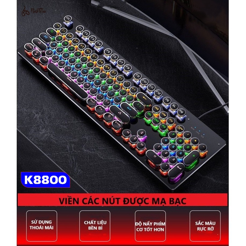 Bàn Phím Cơ Máy Tính  Blue Switch Cao Cấp T907 - Bàn Phím Cơ Gaming  Dùng Cho PC, Laptop Có 20 Chế Độ Led