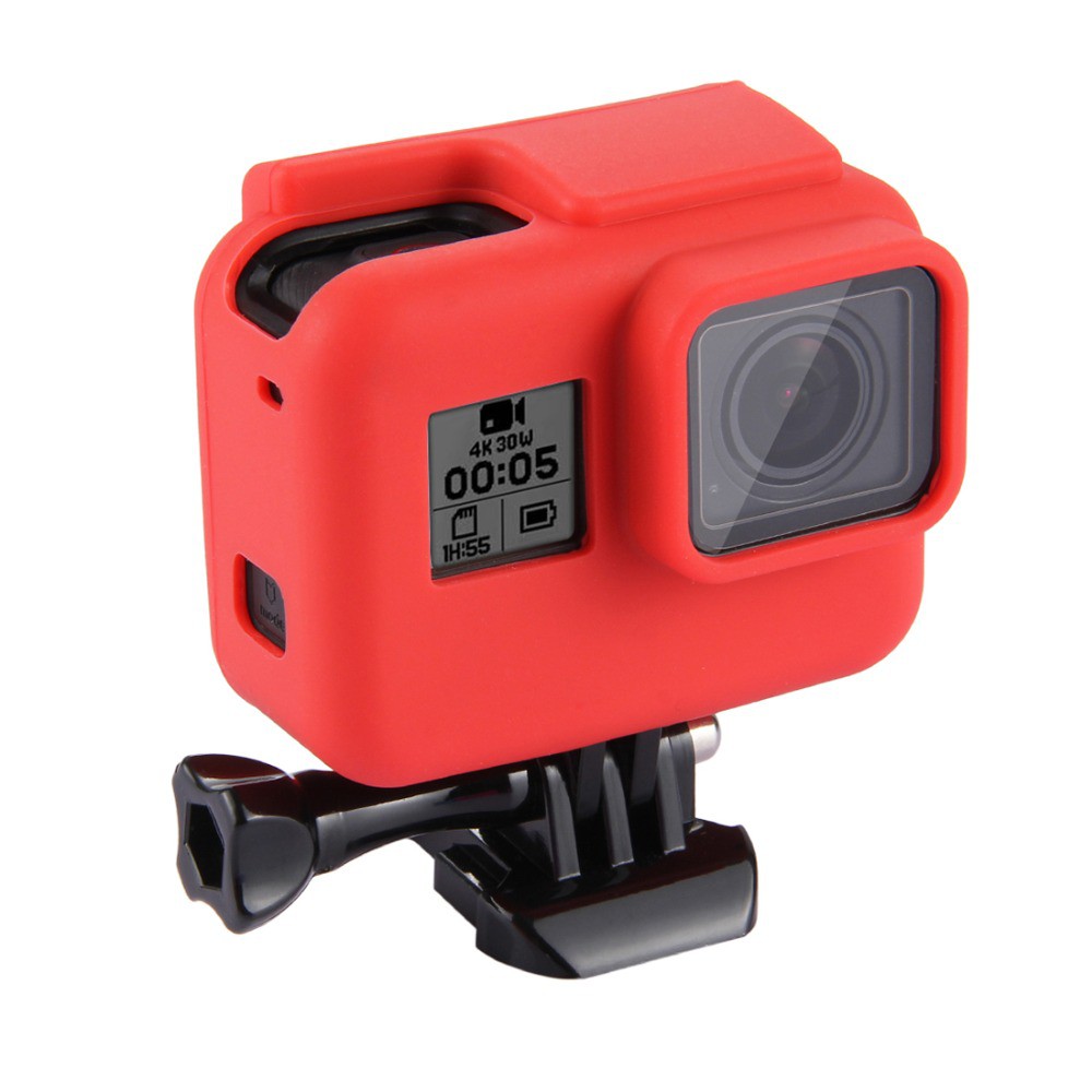 Bao Silicon bảo vệ GoPro Hero 5 6 7 + Cáp đậy Puluz