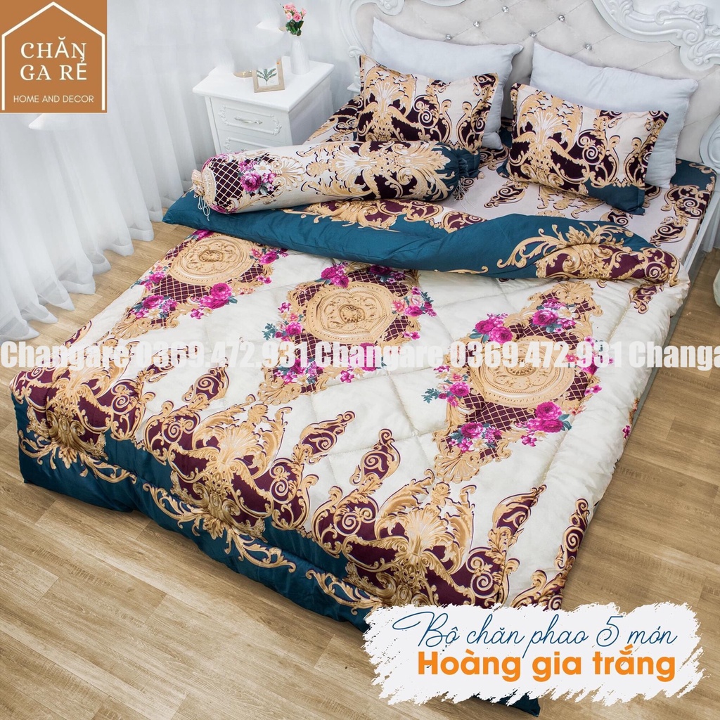 Set phao 5 món bao gồm( 1 chăn phao+1 ga trải giường+2 vỏ gối đầu+1 vỏ ôm) đủ size m6 m8 2m2