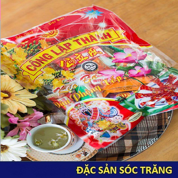 Kẹo Đậu Phộng Xốp - Kẹo Thèo Lèo Mềm - ĐẶC SẢN SÓC TRĂNG - Công Lập Thành - Rất Ngon Thích Hợp Làm Quà