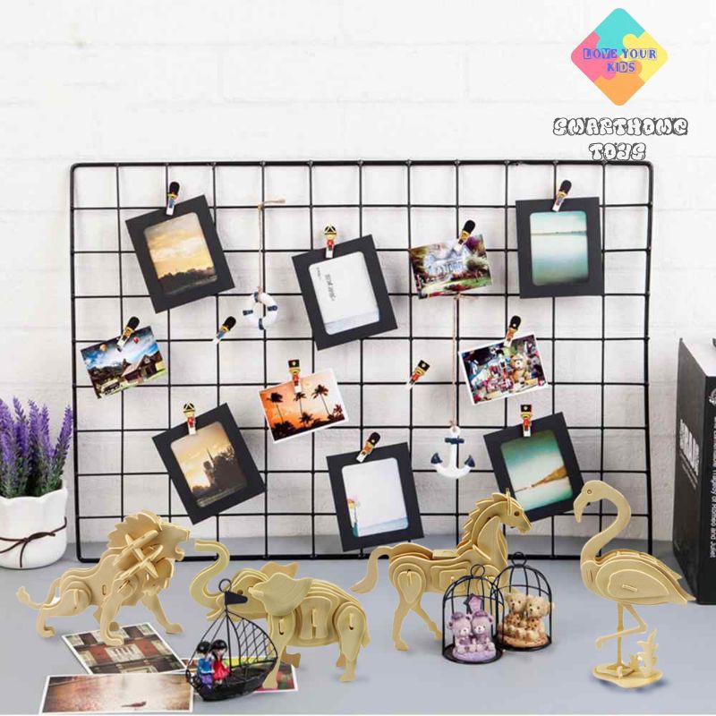 Đồ Chơi Lắp Ghép - Mô Hình Gỗ 3D Loài Động Vật Trang Trí Bàn Học Theo Phương Pháp Giáo Dục Stem Cho Bé - SmartHome Toys