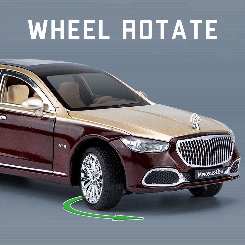 Mô Hình Xe Hơi Maybach S680 Bằng Hợp Kim Tỉ Lệ 1: 24 Có Đèn Và Nhạc Độc Đáo Sống Động