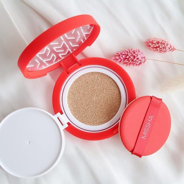 Phấn nước trang điểm che phủ cao Missha Velvet Finish Cushion SPF50+ PA+++ Màu Đỏ 15g