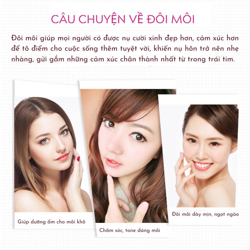 Mặt nạ môi Mask môi Bioaqua nội địa trung