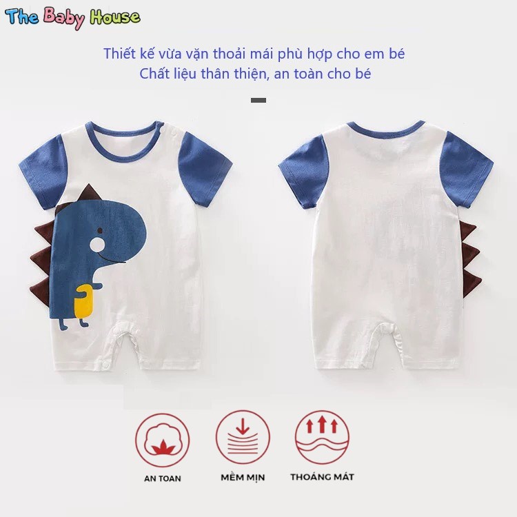 Bộ Áo Liền Thân Cho Bé  𝐅𝐑𝐄𝐄𝐒𝐇𝐈𝐏 Bodysuit Tay Ngắn Họa Tiết Hoạt Hình Dễ Thương Cho Bé