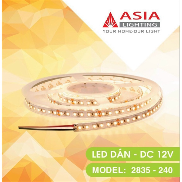 Dây led dán 5m -12V- 8w/1m , 120,240 chip led 1m Asia