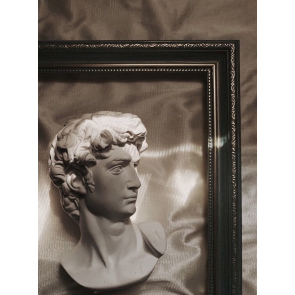 Tượng thạch cao David size 16cm dùng trang trí phòng , decor