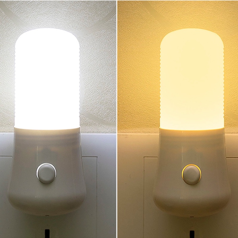 Đèn LED ánh sáng trắng/vàng sáng tạo cắm tường cho con bú