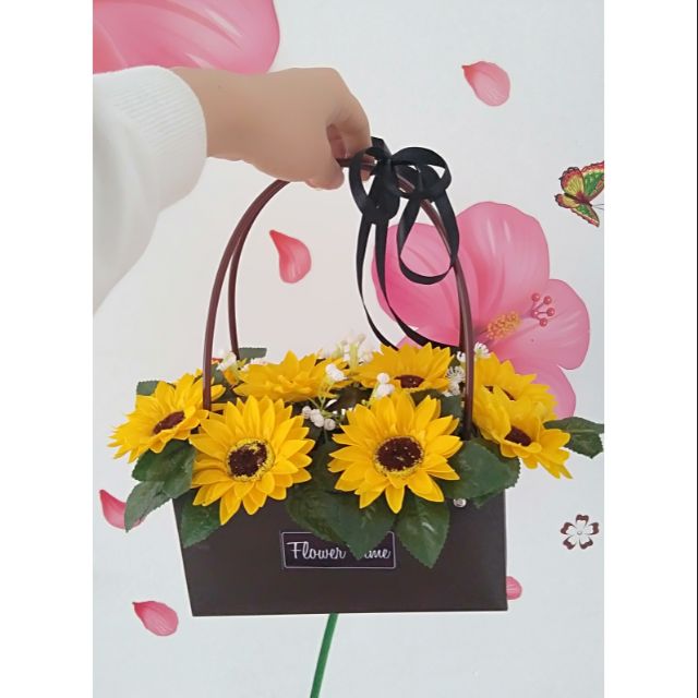 Giỏ  hoa hướng dương sáp thơm